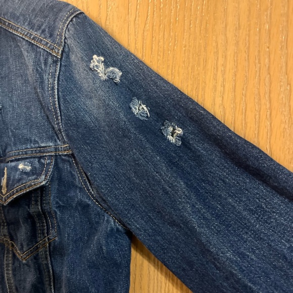 21 Men Custom Distressed Denim Jacket Men’s Small - Picture 6 of 7